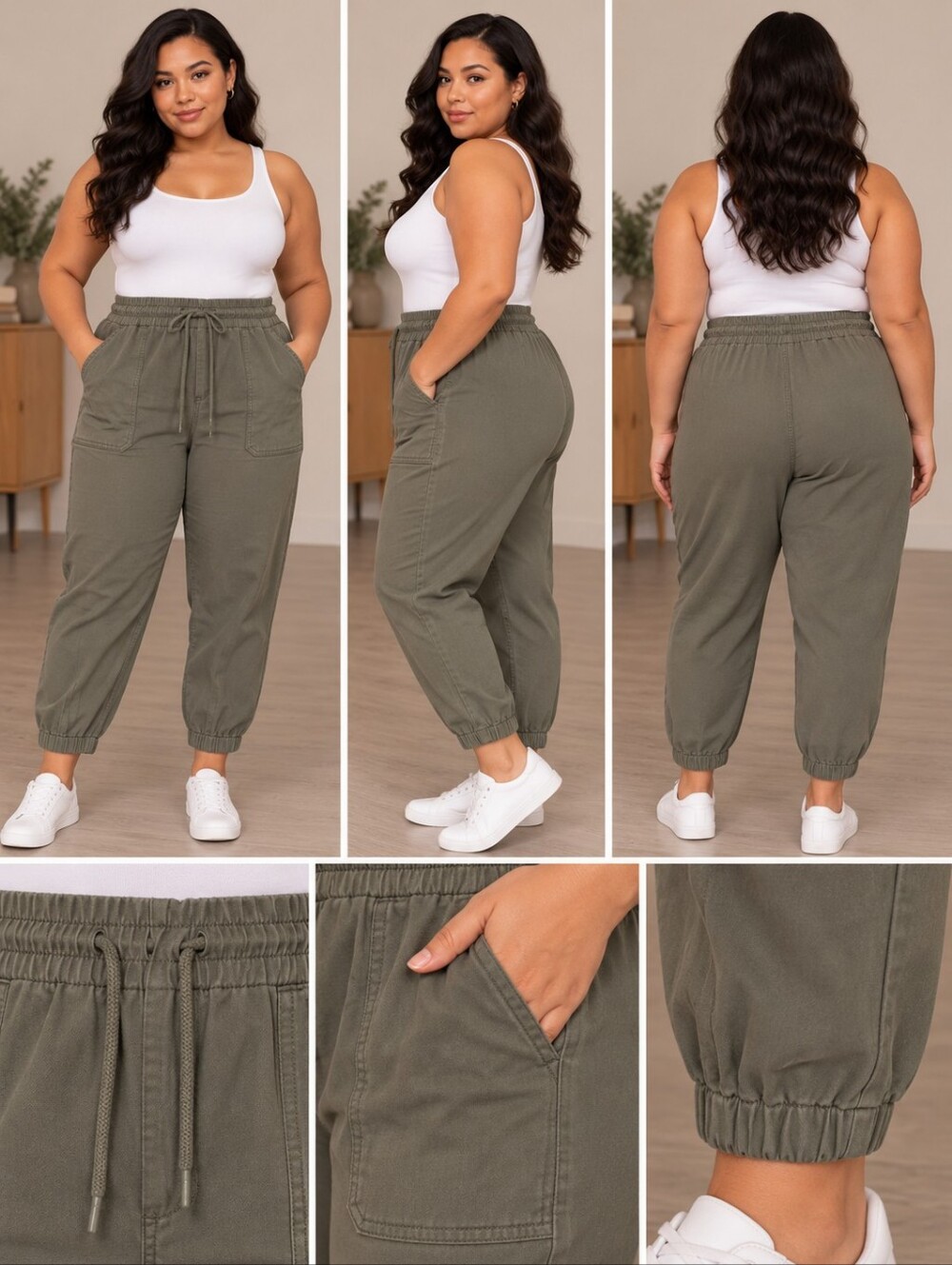 Reitmans Olive Green Utility Jogger Pants – Size 2X